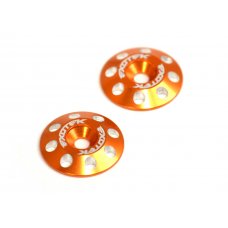 Aluminum Wing Buttons V2, Orange, 1 pair