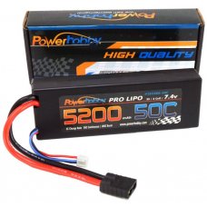 Powerhobby  5200mAh 7.4V 2S 50C LiPo Battery w/TRX Connector