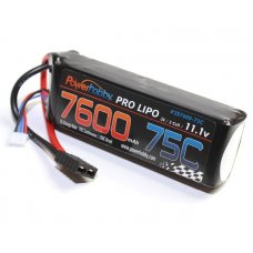 Powerhobby  7600mAh 11.1V 3S 75CC LiPo Battery w/ TRA Plug Connector