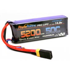  5200mAh 14.8V 4S 50C LiPo Battery with Hardwired XT60/TRX