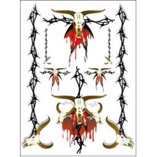 Skulls and Barbed wire Decal Sheet