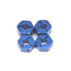 STRC 12mm Aluminum Lock-Pin Hexes, Blue, Stampede/Rustler/Bandit