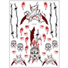 Spaz Stix Exterior Decal Sheet, Knifes & Skulls
