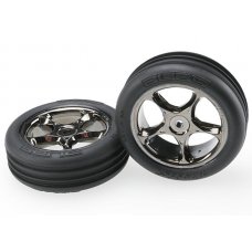 Ribbed 2.2" Tires/ Tracer 2.2" Wheels Mounted, Bandit, Med. Compound