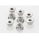 4mm Flanged Serrated Wheel Nylock Nuts