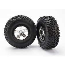Tire & Wheel assembly, Mounted, Black Beadlock, Slash 2/4x4
