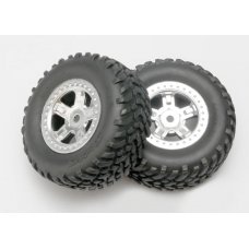 Tires and wheels, assembled, 1/16 Slash/Revo